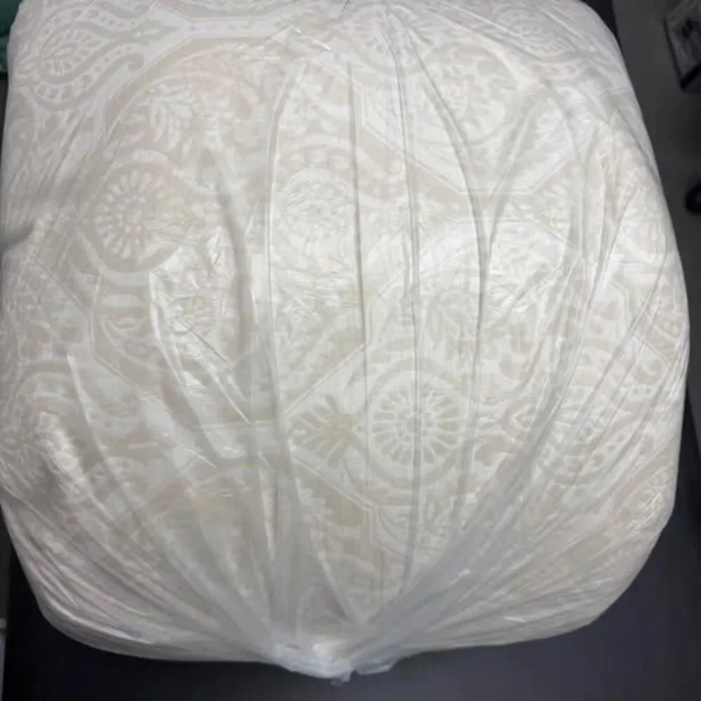KING 3 Pieces Charter Club 100% Cotton Comforter Set New Biege